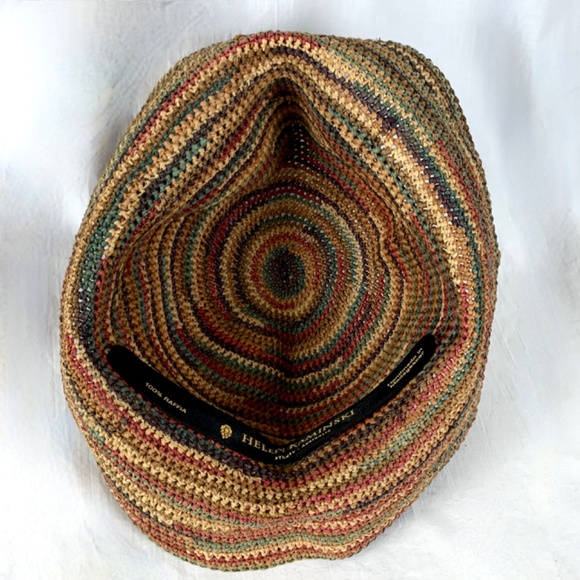 NWOT Helen Kaminski Raffia Sun Hat OS Packable Colorful Excellent Gift Condition - Picture 8 of 13